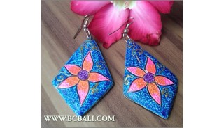 Assorted Color Earrings Fashion Wood Bali